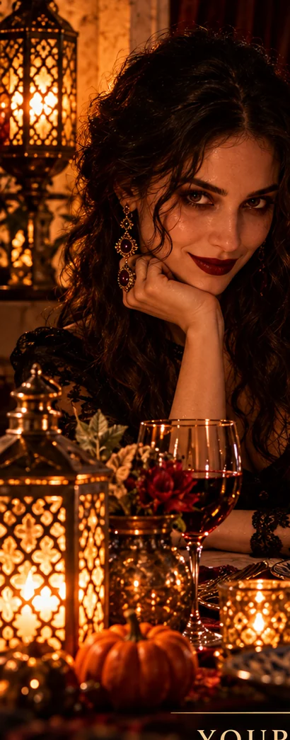 The mysterious woman at TRINAKASBAH's Halloween dinner